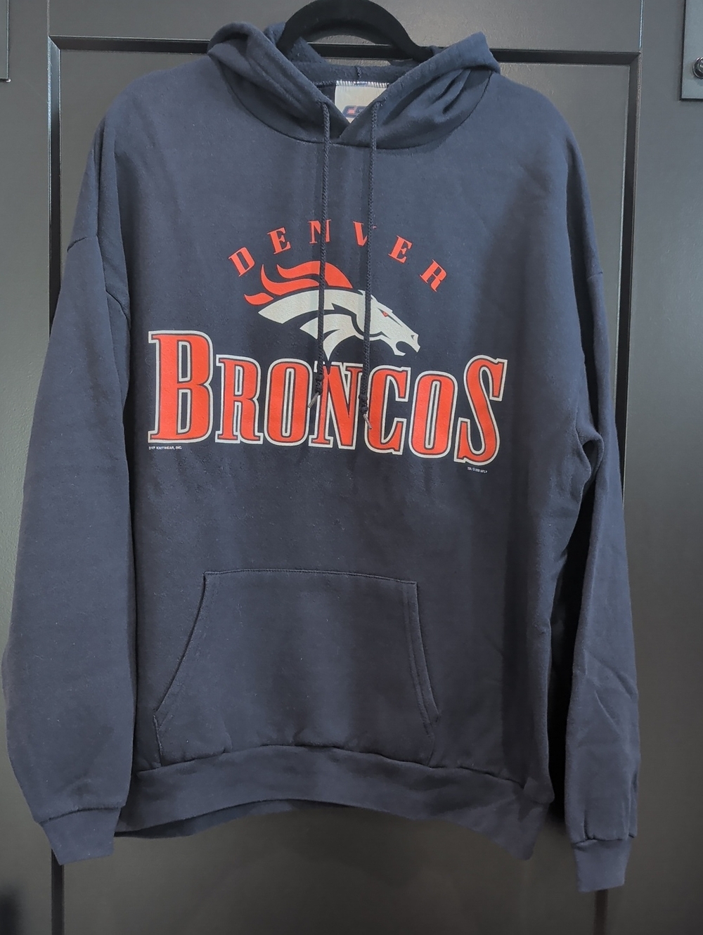 Y2K Vintage Navy Hoodie Sweatshirt